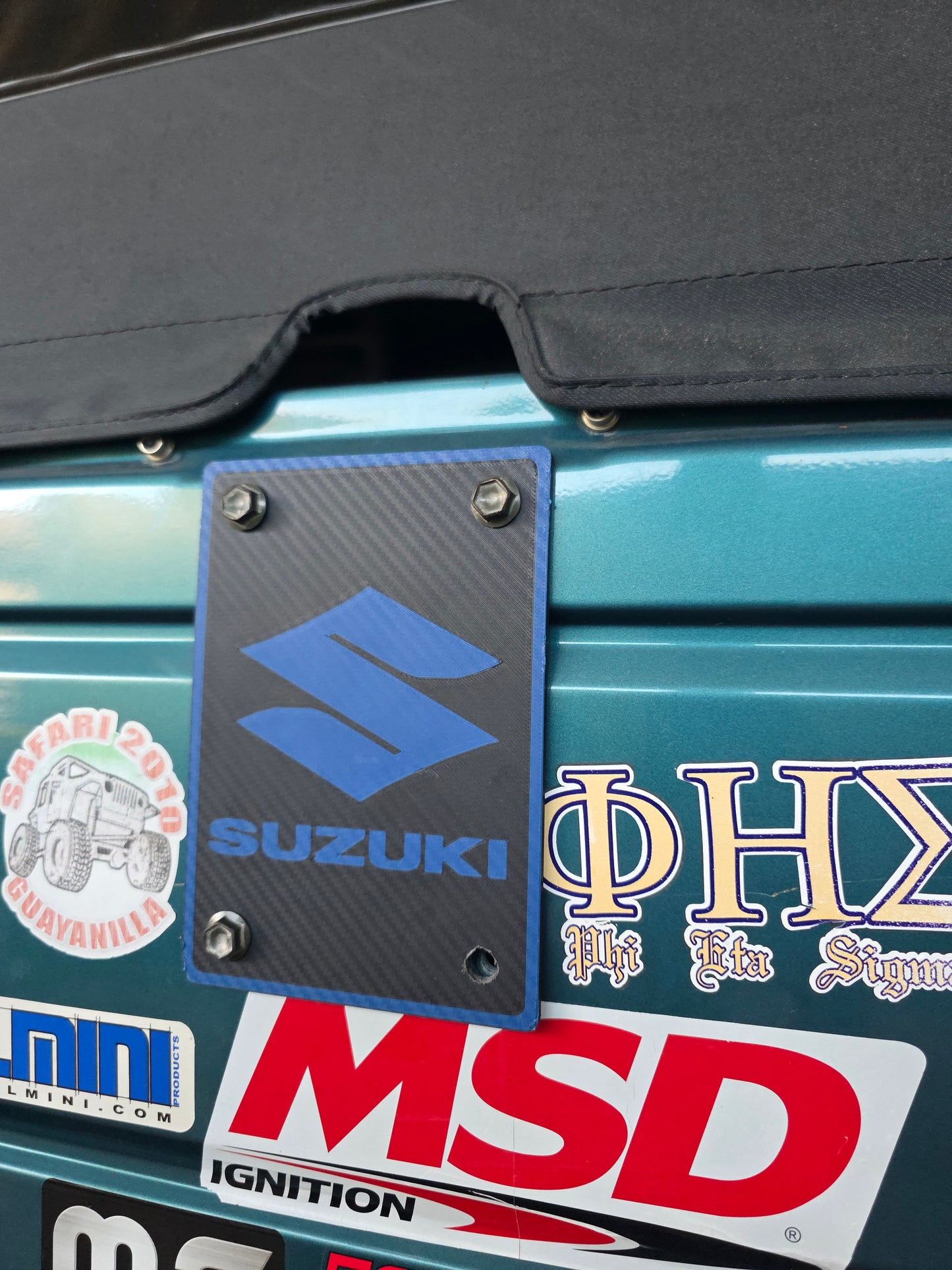3D Printed Premium Spare Tire Carrier Cover Diadem Cover for Convertible Suzuki Samurai 1985-1995